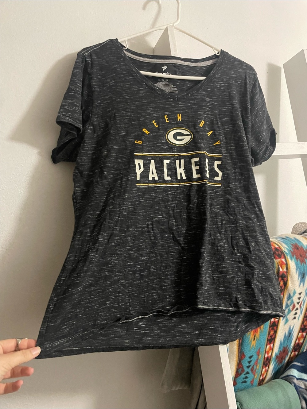 Fanatics Black/Grey Green Bay Packers Short Sleeve Tee